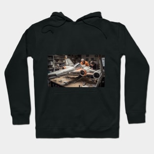 Virtual Model Spacecraft Construction Studio 13 Hoodie